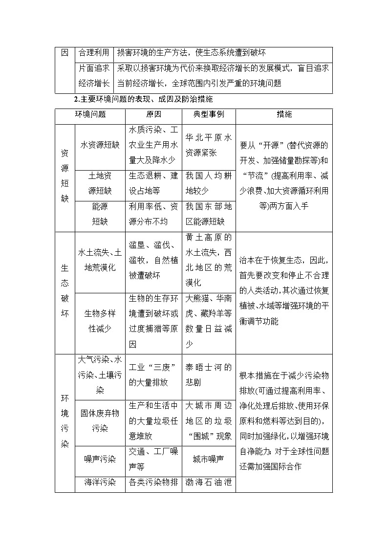 《新坐标》2019届高三地理人教版一轮复习学案：第11章人类与地理环境的协调发展03