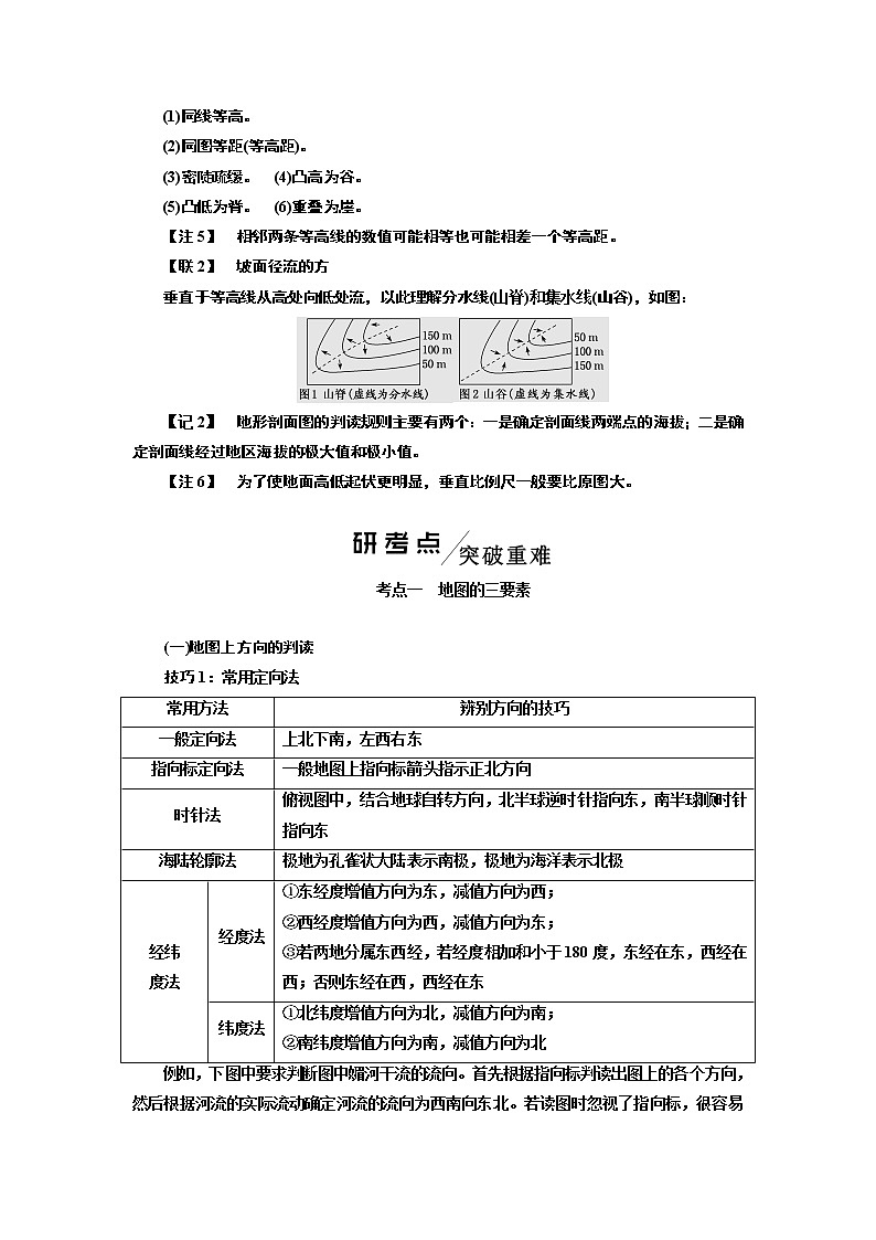 2020版高考地理一轮复习人教版学案：第一模块第一章第二讲地图03
