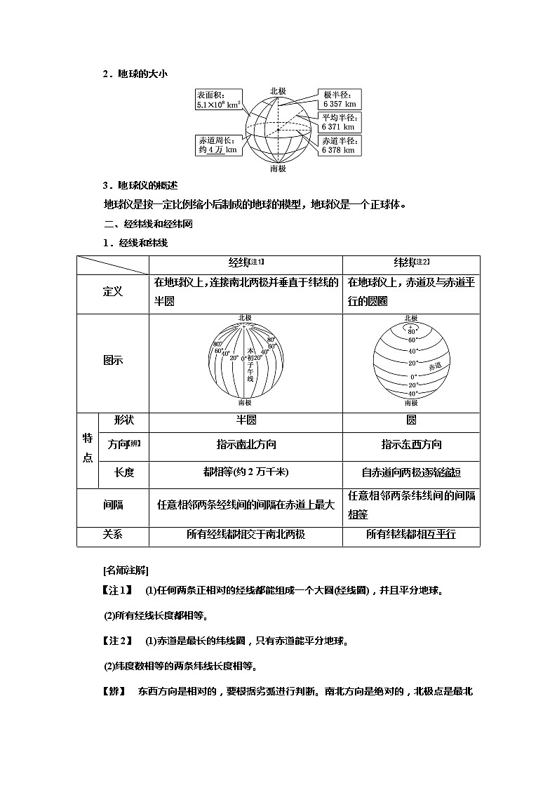 2020版高考湘教地理一轮复习教师用书：模块一第一章宇宙中的地球(含地球和地图)第2页