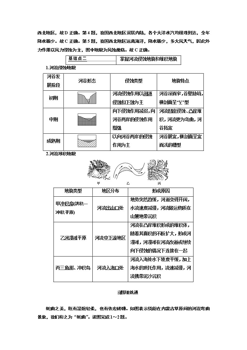2020版高考新创新一轮复习地理新课改省份专用学案：第一部分第四章第三讲　外力作用与地表形态03