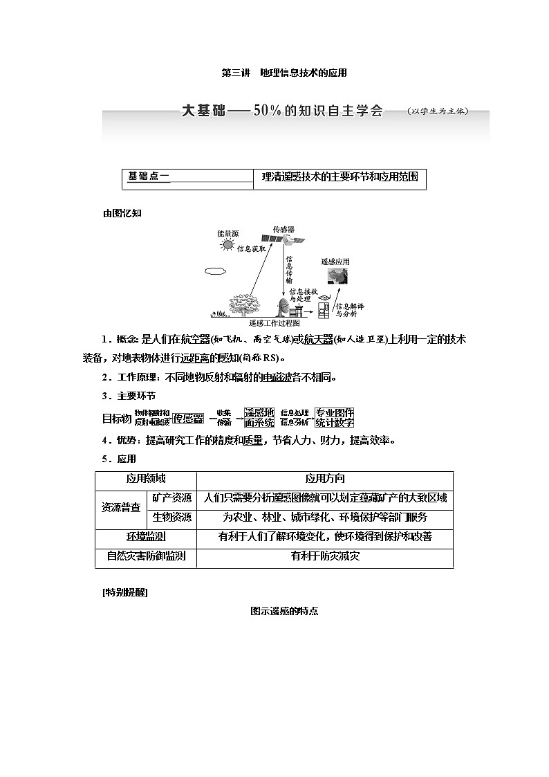 2020高考地理新创新大一轮复习通用版讲义：第一部分第一章第三讲　地理信息技术的应用01