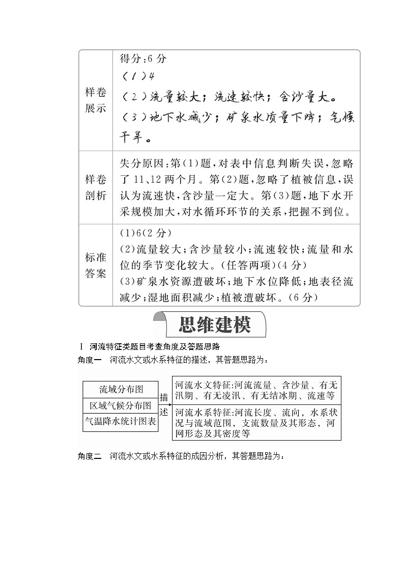 2020高三地理一轮复习提分教程（湘教版）讲义：必修1第2章自然环境中的物质运动和能量交换规范答题402