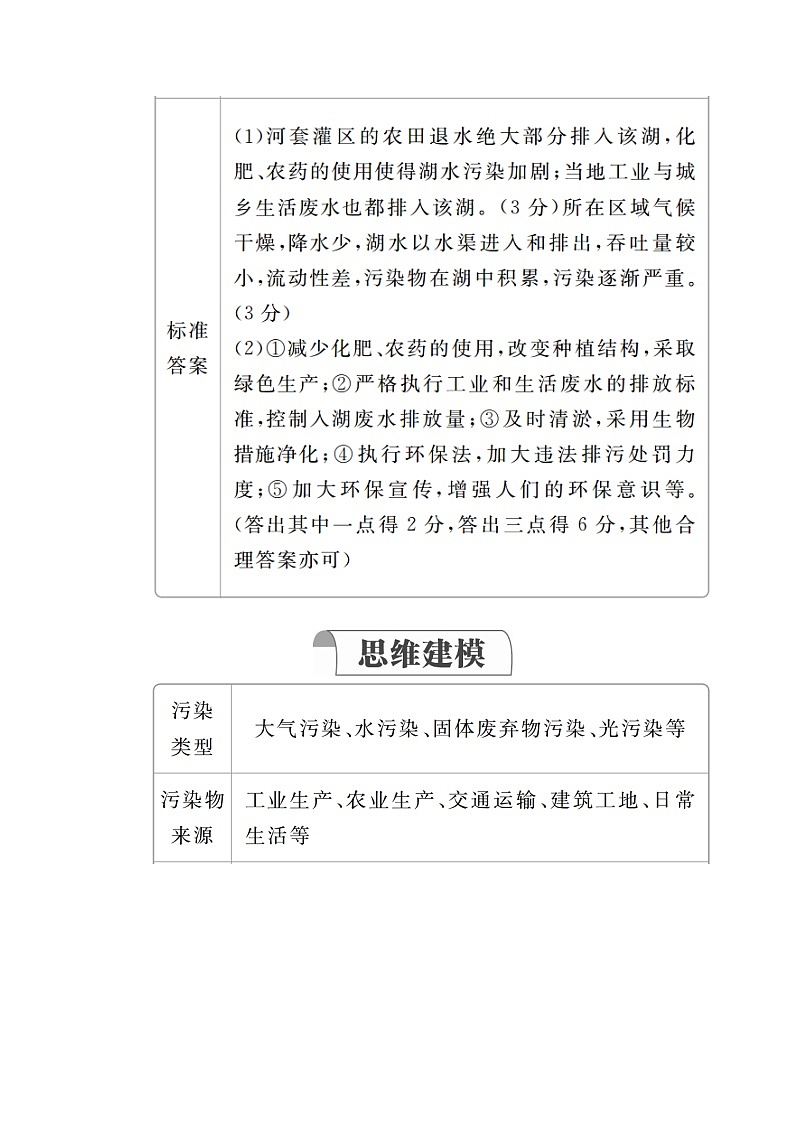 2020高三地理一轮复习提分教程（湘教版）讲义：必修2第4章人类与地理环境的协调发展规范答题1203