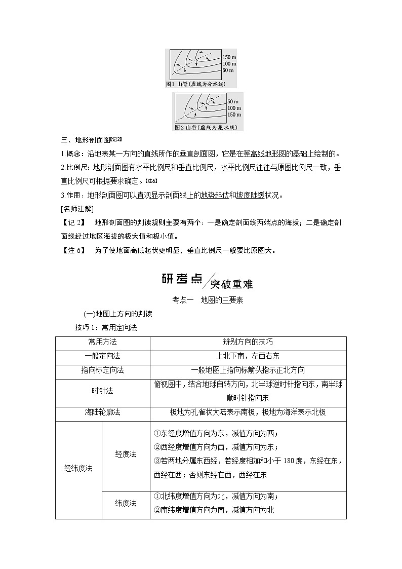 2020版一轮复习地理鲁教版学案：模块一第一单元第二讲地图03