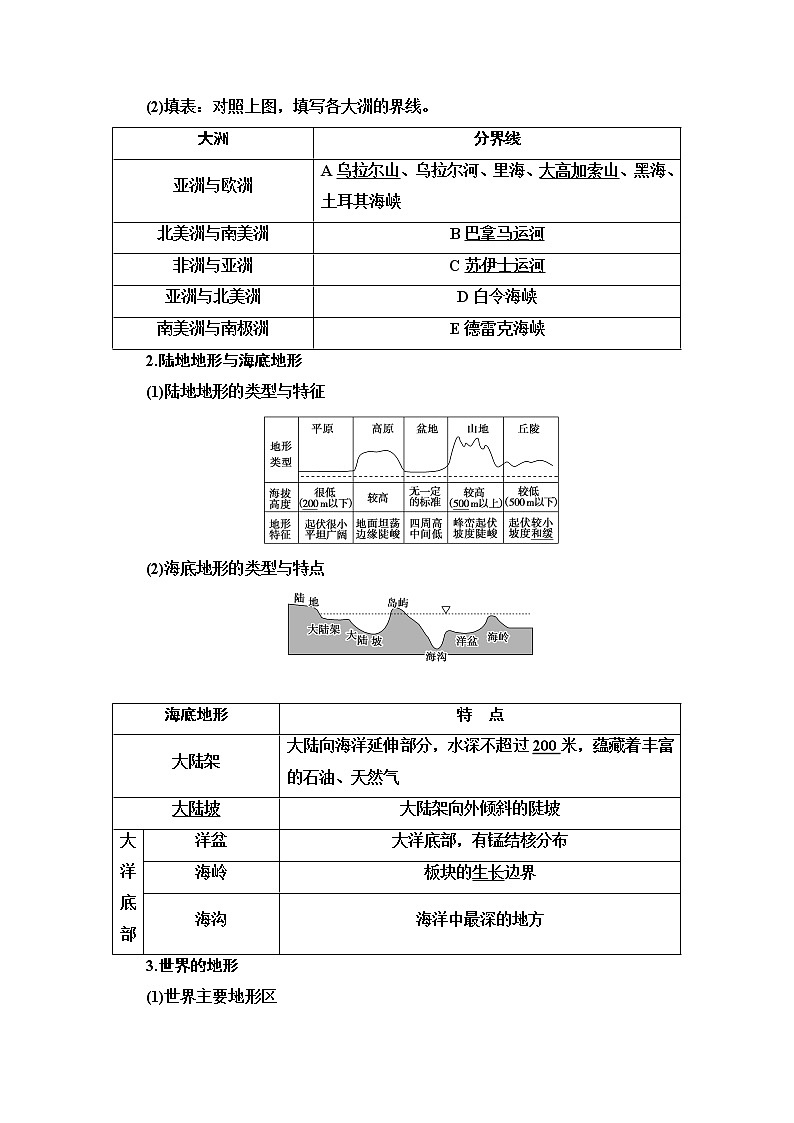 2020版新一线高考地理（中图版）一轮复习教学案：第4部分第12章第1讲　世界地理概况02