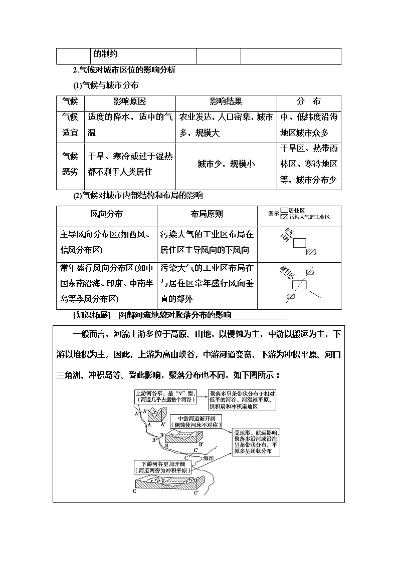 2020版新一线高考地理（中图版）一轮复习教学案：第1部分第4章第1讲　自然条件对城市及交通线路的影响全球气候变化对人类活动的影响03