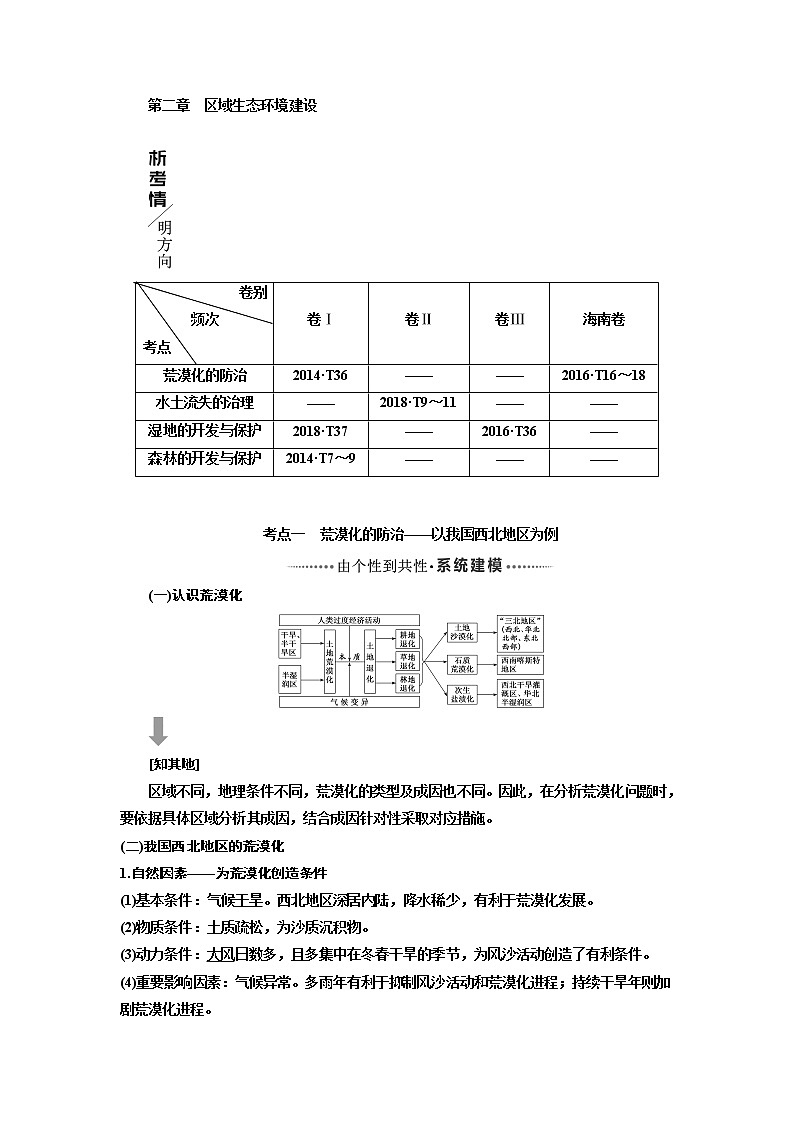 2020版高考一轮复习地理人教版学案：第三模块第二章区域生态环境建设01