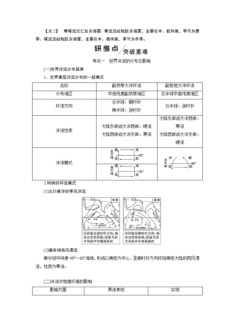 2020版高考一轮复习地理鲁教版学案：模块一第二单元第六讲大规模的海水运动03