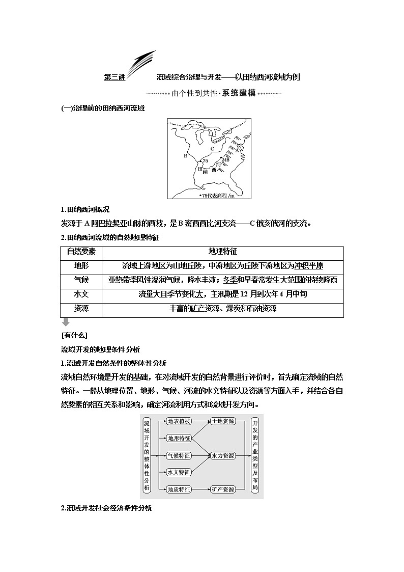 2020版高考一轮复习地理湘教版学案：模块三第二章第三讲流域综合治理与开发——以田纳西河流域为例01