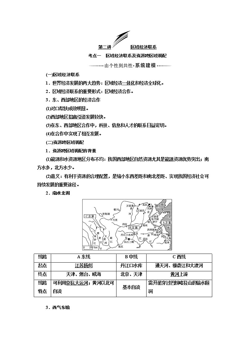 2020版高考一轮复习地理湘教版学案：模块三第一章第二讲区域经济联系01