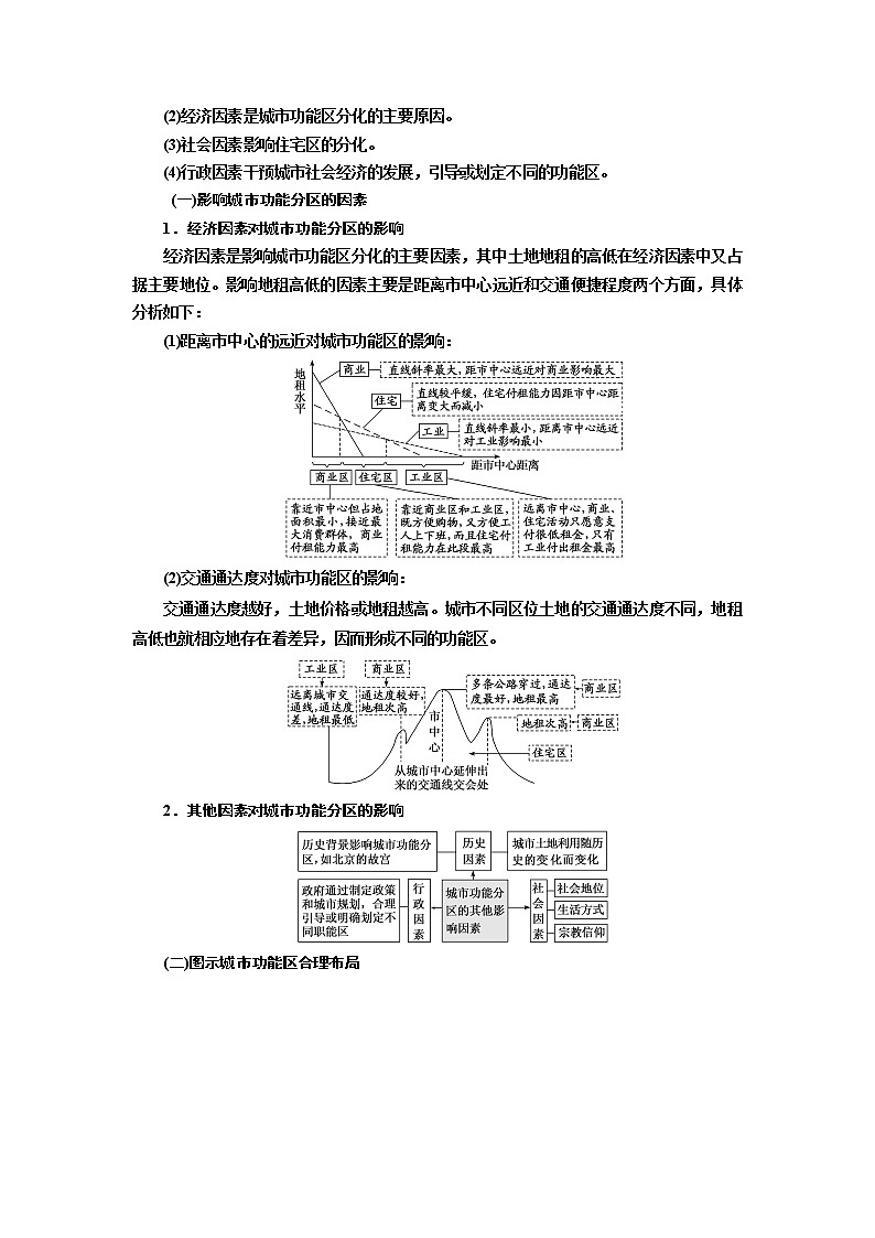 2020版高考一轮复习地理新课改省份专用学案：模块二第二章第一讲城市内部空间结构03