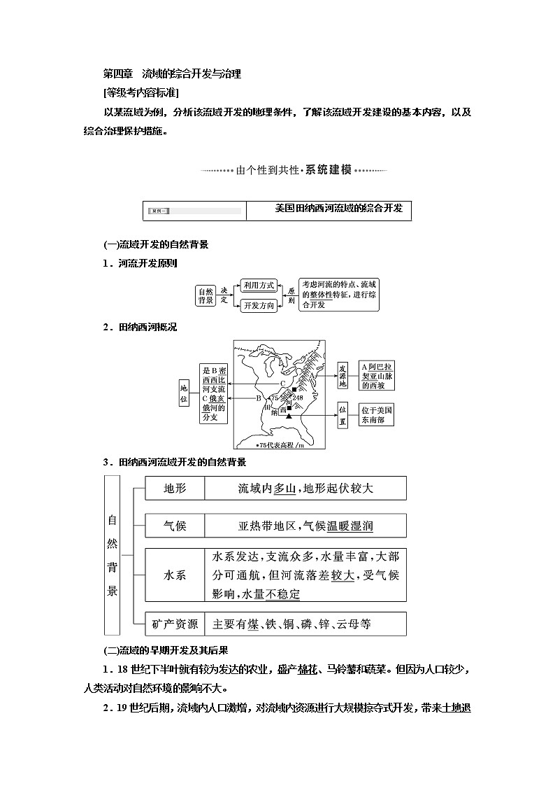 2020版高考一轮复习地理新课改省份专用学案：模块三第四章流域的综合开发与治理01