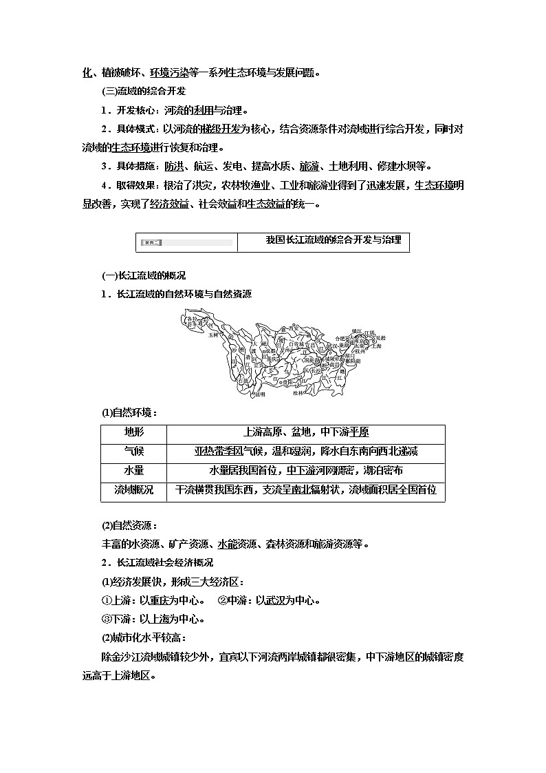 2020版高考一轮复习地理新课改省份专用学案：模块三第四章流域的综合开发与治理02