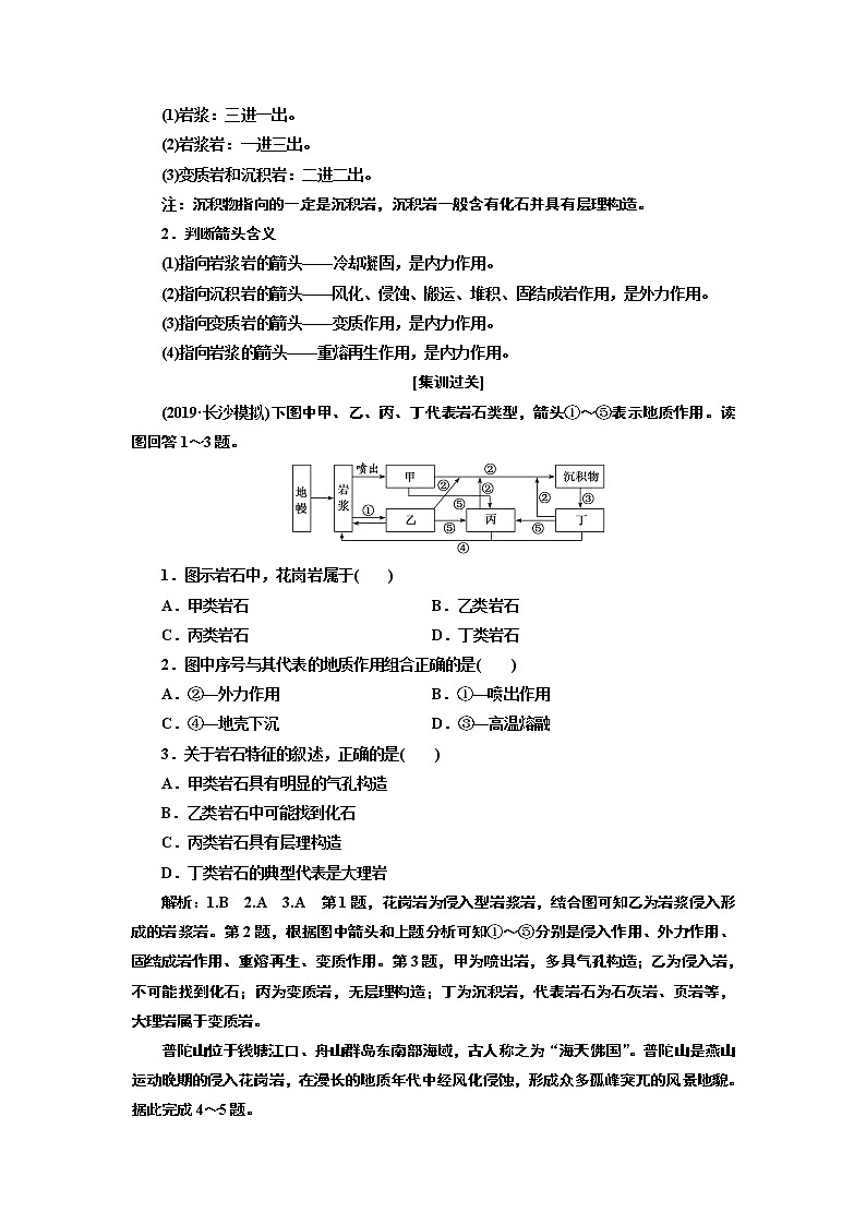 2020版高考一轮复习地理新课改省份专用学案：模块一第四章第一讲地壳的物质组成与岩石圈的物质循环03