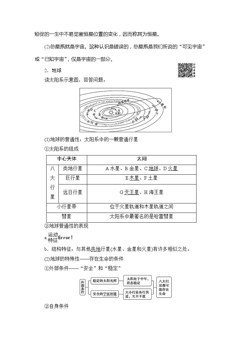 2020版新一线高考地理（鲁教版）一轮复习教学案：第1部分第1单元第3节地球的宇宙环境02