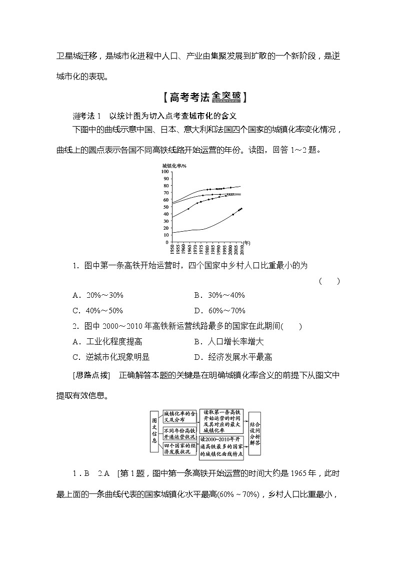2020版新一线高考地理（鲁教版）一轮复习教学案：第2部分第6单元第1节城市发展与城市化03