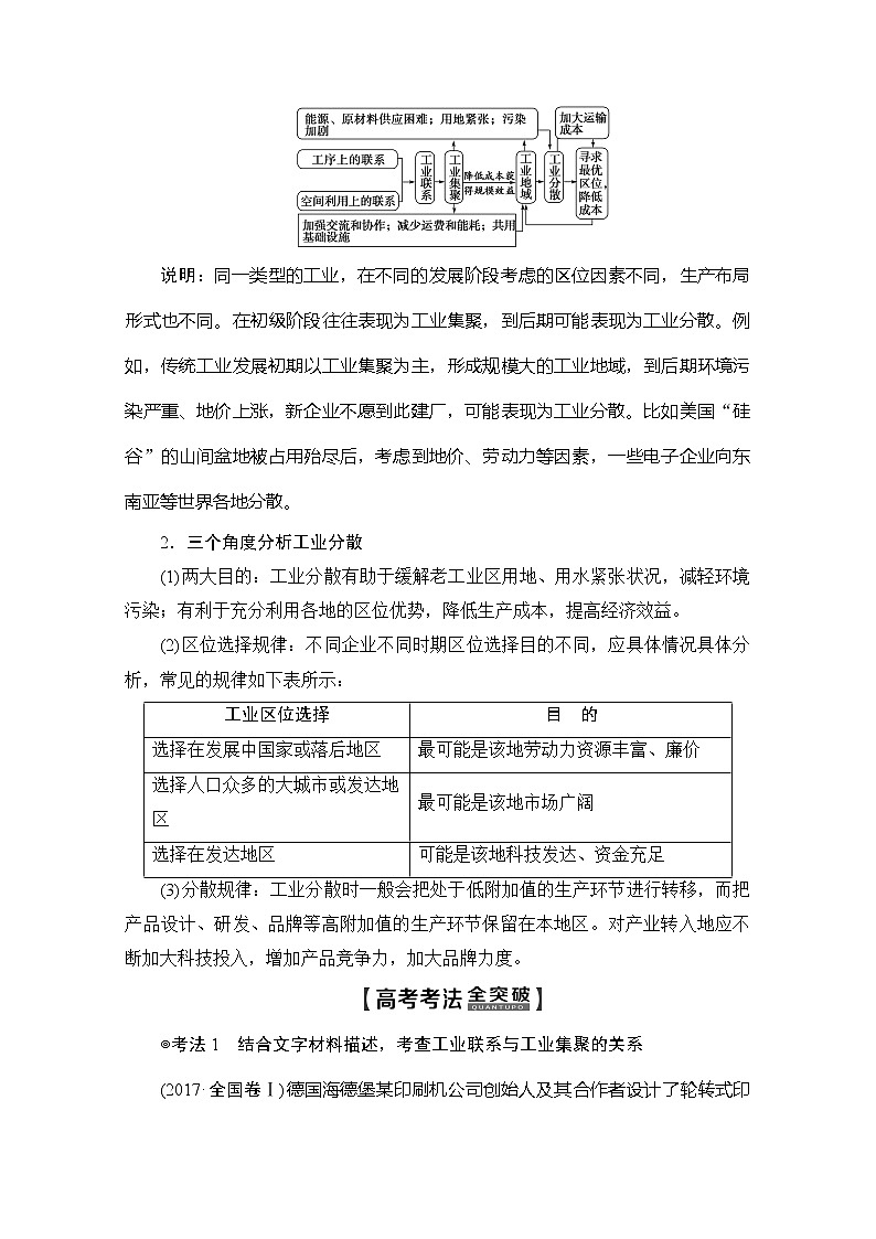 2020版新一线高考地理（人教版）一轮复习教学案：第2部分第9章第2讲　工业地域的形成与工业区03