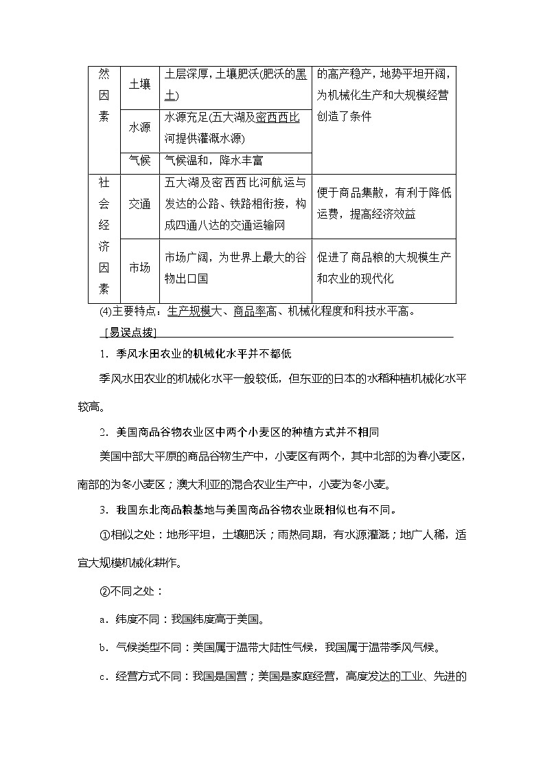 2020版新一线高考地理（人教版）一轮复习教学案：第2部分第8章第2讲　典型的农业地域类型03