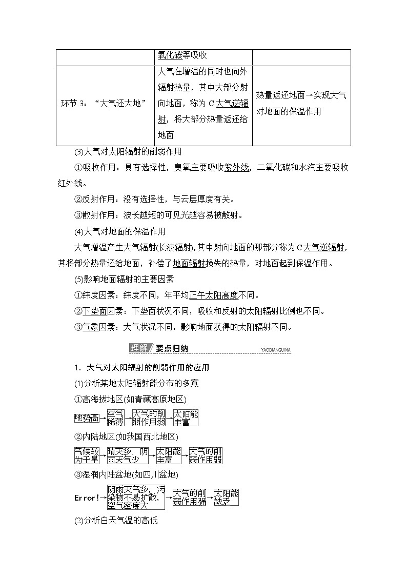 2020版新一线高考地理（湘教版）一轮复习教学案：第1部分第2章第2节对流层大气的受热过程与热力环流03