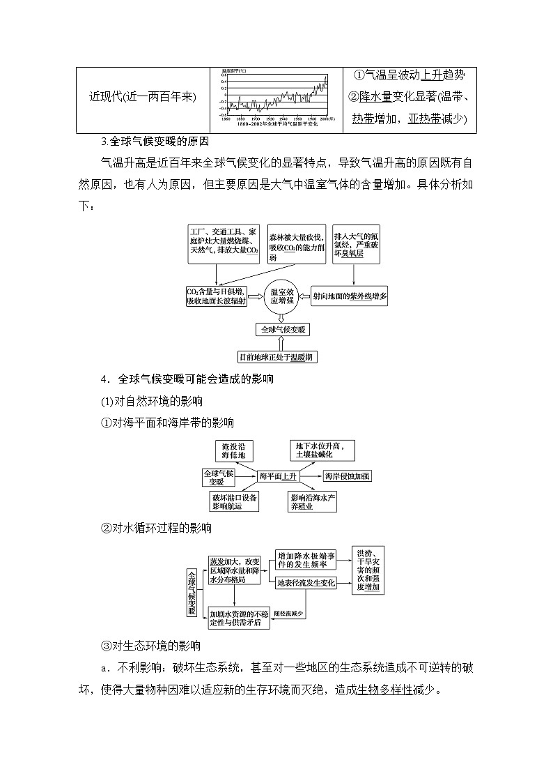 2020版新一线高考地理（湘教版）一轮复习教学案：第1部分第4章第2节全球气候变化和世界气候类型的判读02