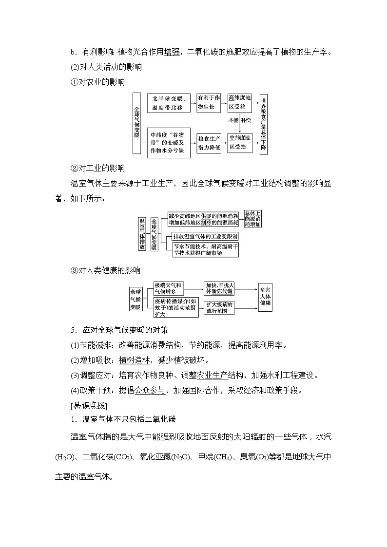 2020版新一线高考地理（湘教版）一轮复习教学案：第1部分第4章第2节全球气候变化和世界气候类型的判读03