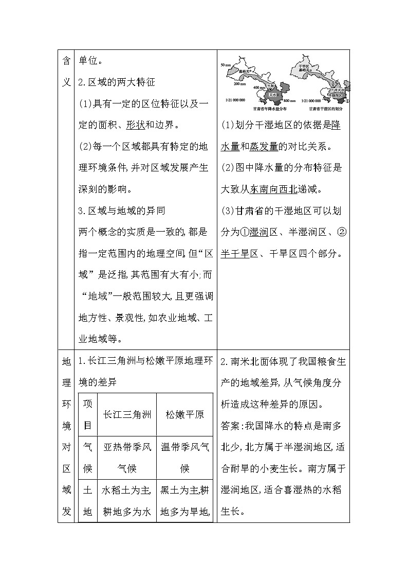 2020《导与练》高考人教版地理一轮复习讲义：第十二章第1讲　地理环境对区域发展的影响讲义02