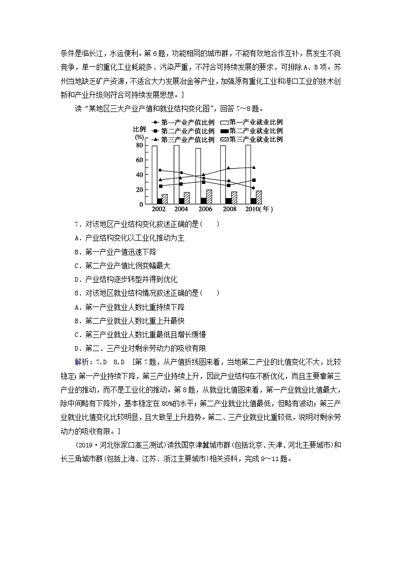 人教版2020高考地理一轮总复习：课时冲关35《区域工业化与城市化__以我国珠江三角洲地区为例》(含解析)第3页