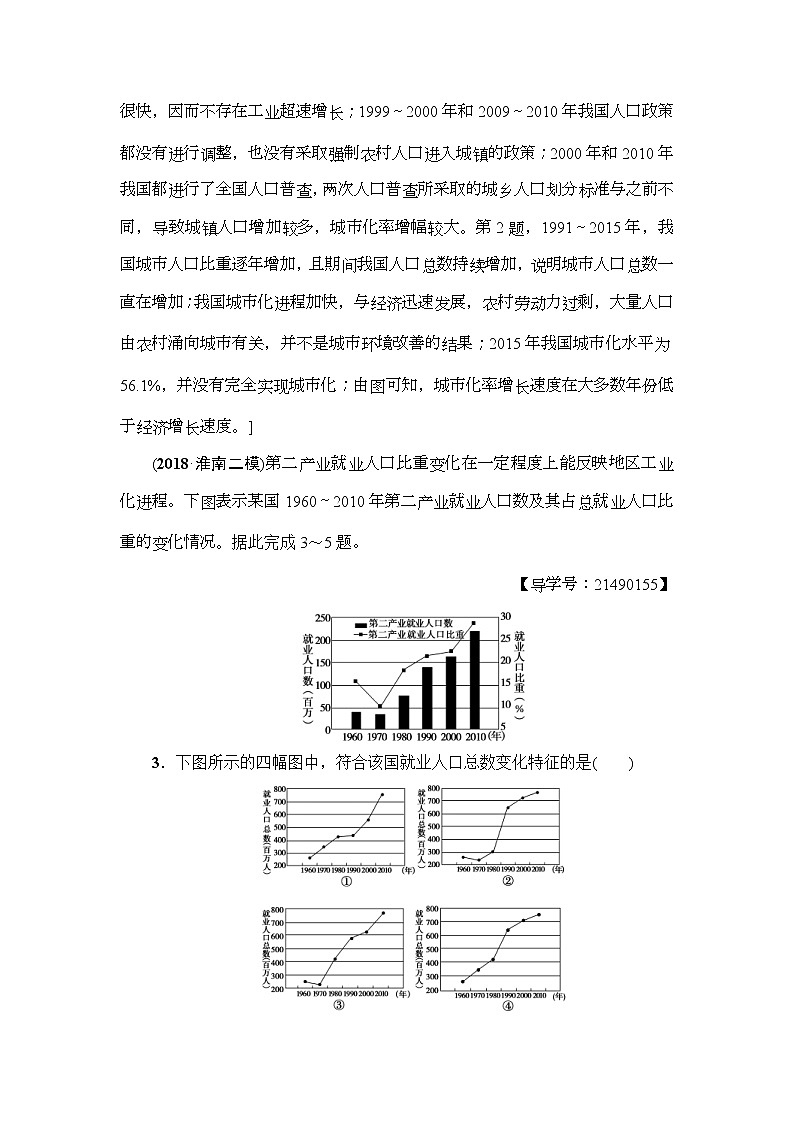 2019届高考地理一轮复习课后集训35《区域工业化与城市化-以我国珠江三角洲地区为例》(含解析) 试卷02