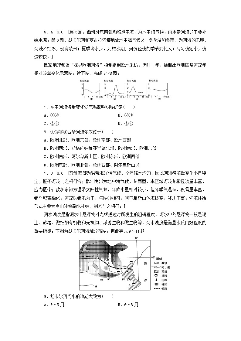 (鲁教版)2020版高考地理一轮复习课后限时集训10《水圈和水循环》(含解析) 学案03