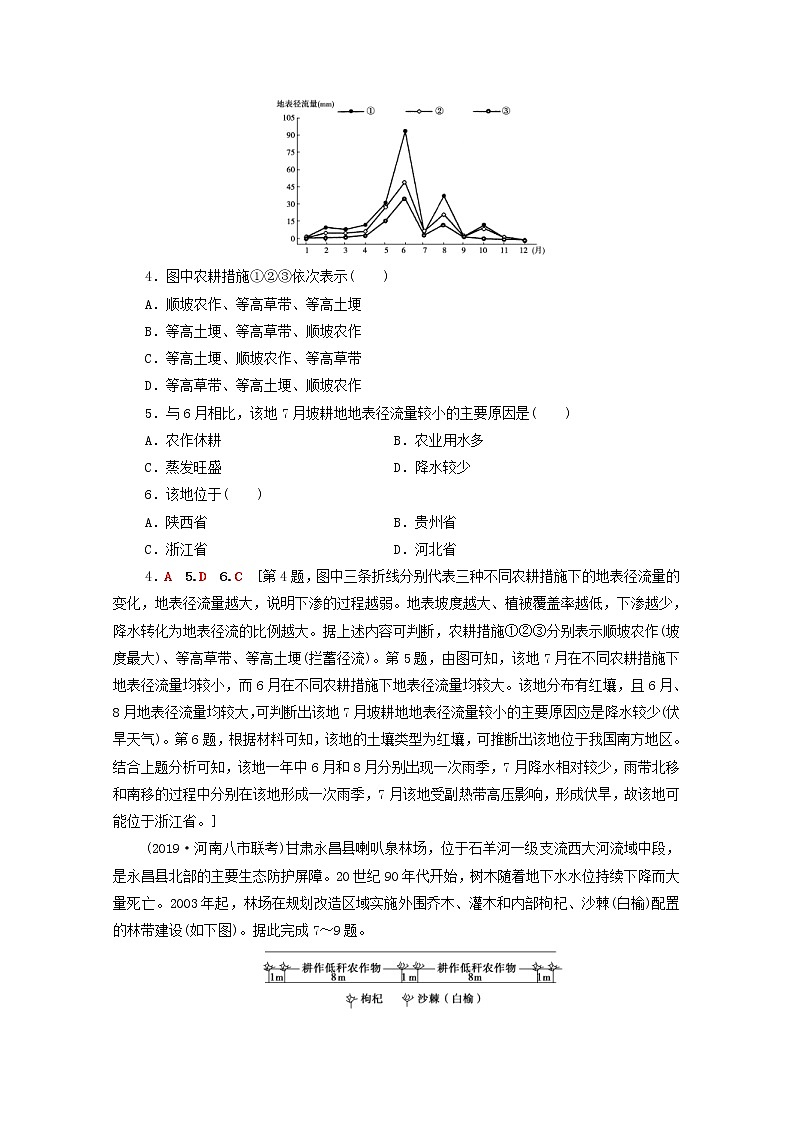 (湘教版)2020高考地理一轮限时集训28区域生态环境问题的防御与治理荒漠化的防治与水土流失治理(含解析)02