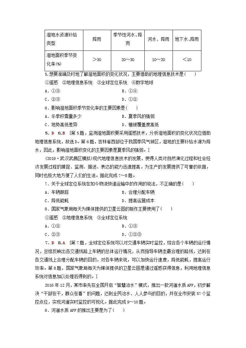 (湘教版)2020高考地理一轮限时集训27地理信息技术应用(含解析) 试卷03