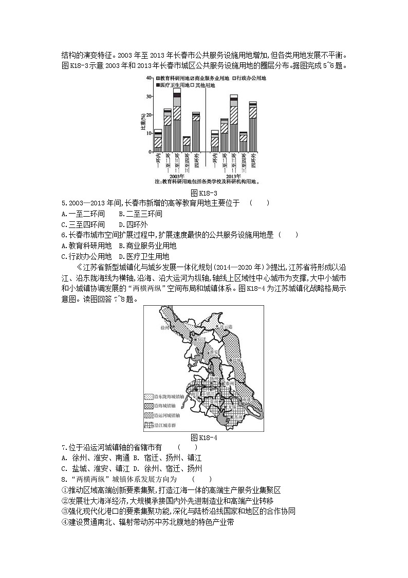 2019年高考地理一轮复习第8章 城市与城市化 作业（含解析）第2页