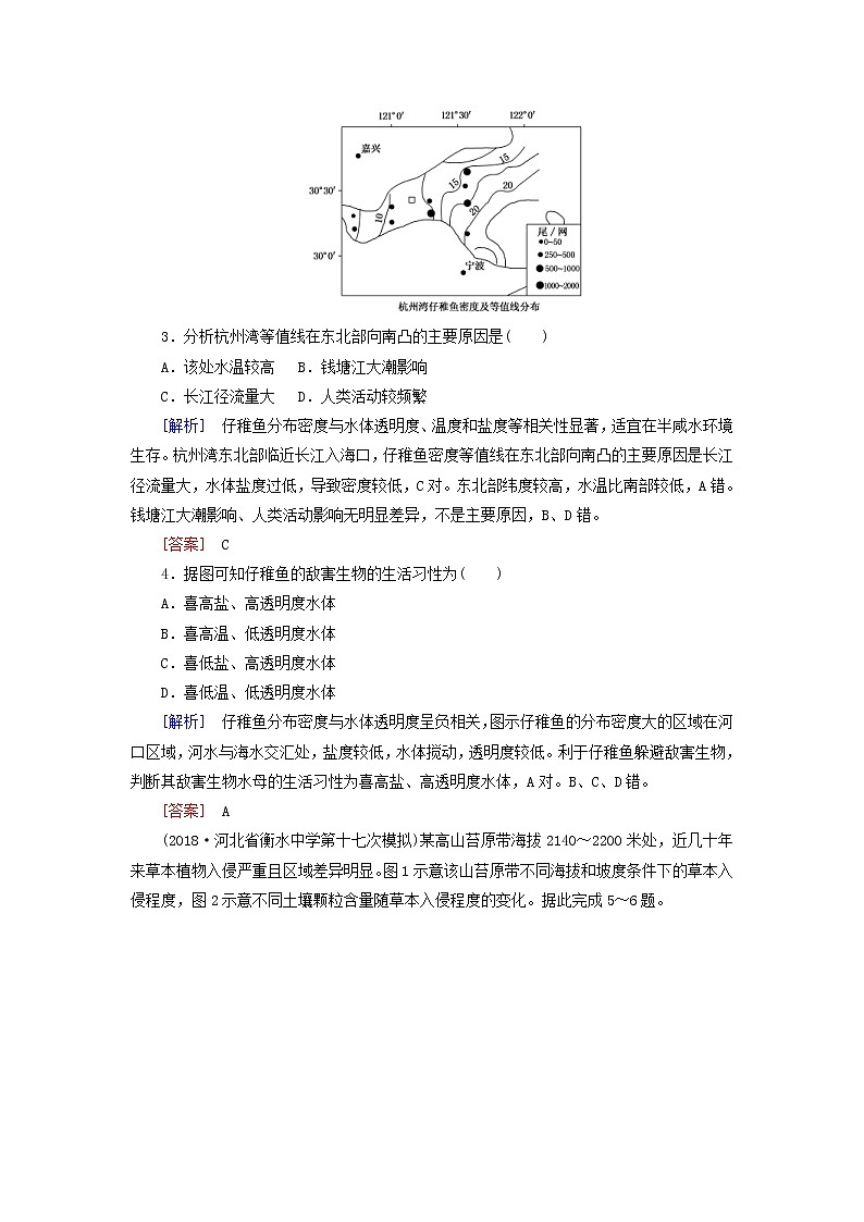 2019年高考地理二轮复习专题4 常考地理图表的判读能力 专题跟踪训练（含解析）02