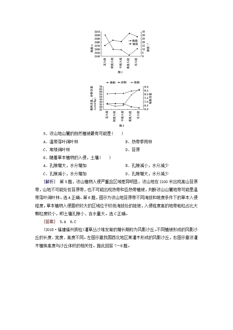 2019年高考地理二轮复习专题4 常考地理图表的判读能力 专题跟踪训练（含解析）03