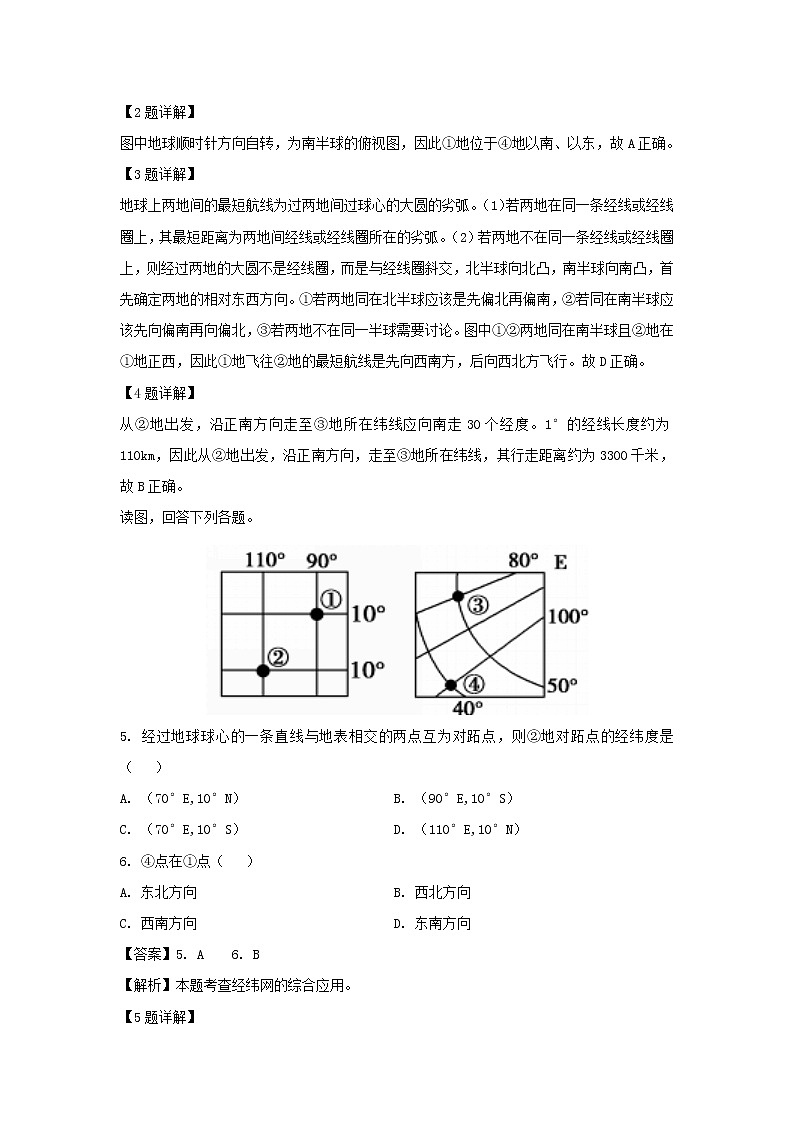 【地理】吉林省吉化第一高级中学校2018-2019学年高二3月月考试题（解析版）02