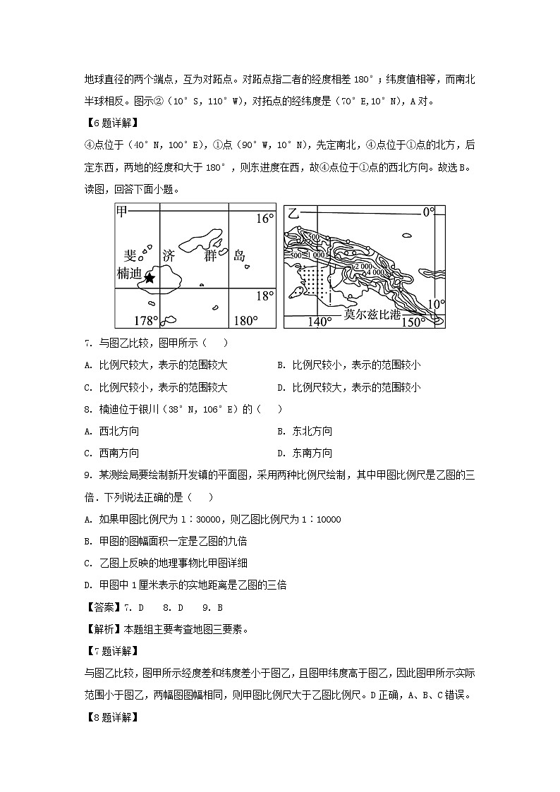 【地理】吉林省吉化第一高级中学校2018-2019学年高二3月月考试题（解析版）03