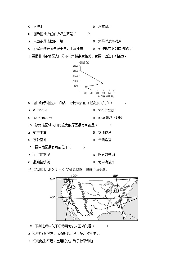 【地理】内蒙古北京八中乌兰察布分校2018-2019学年高二下学期教学质量调研三试题03