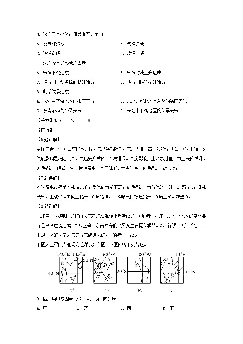 【地理】辽宁省凌源市第三高级中学2019-2020学年高二下学期第二次月考试题（解析版）03