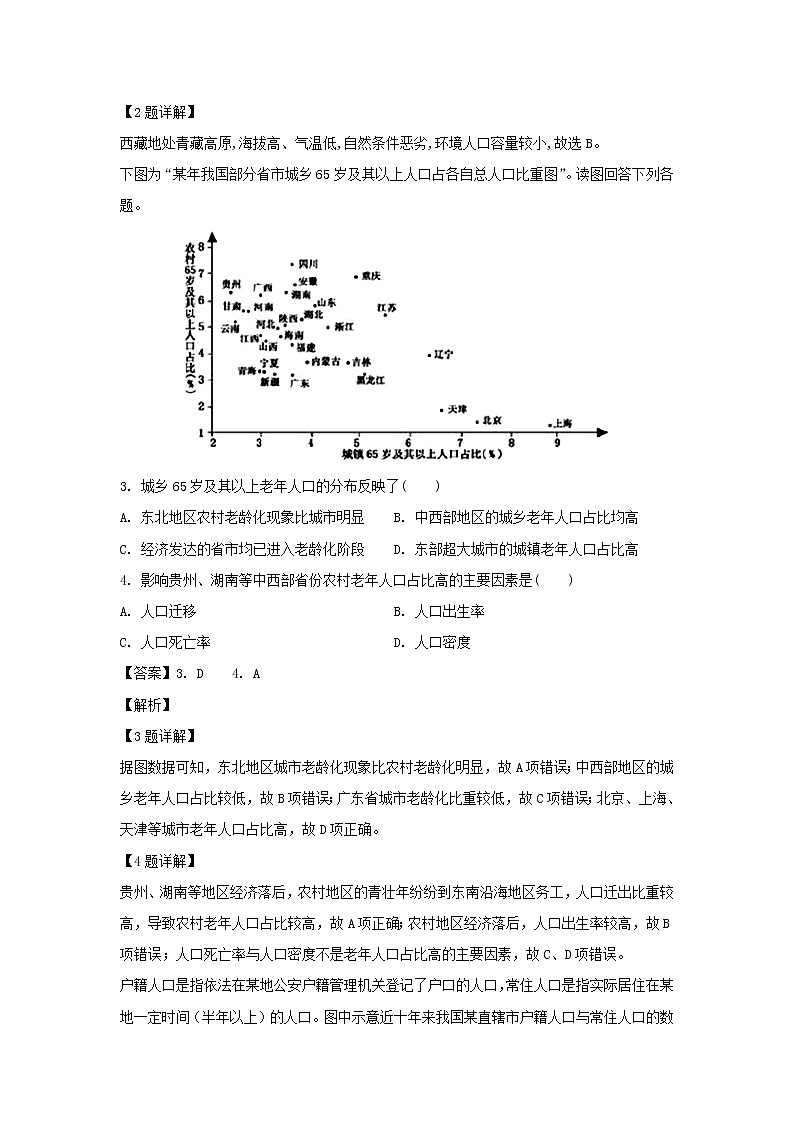 【地理】山西省朔州市怀仁县第一中学2019-2020学年高二上学期第一次月考试题（解析版）02