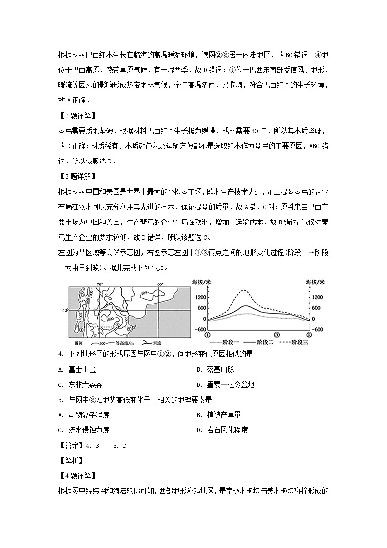【地理】黑龙江省绥化市绥棱县第一中学2019-2020学年高二4月月考试题（解析版）02