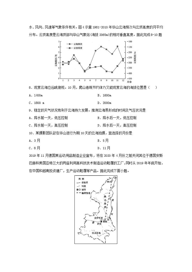 【地理】山东省新高考2019-2020学年高二下学期期末冲刺拉练十五（解析版）03