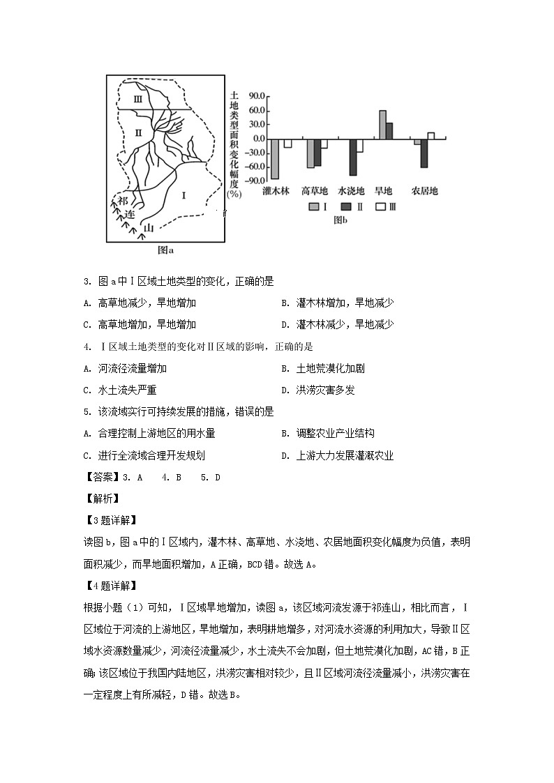 【地理】甘肃省庆阳市宁县第二中学2019-2020学年高二上学期第一次月考试题（解析版）02