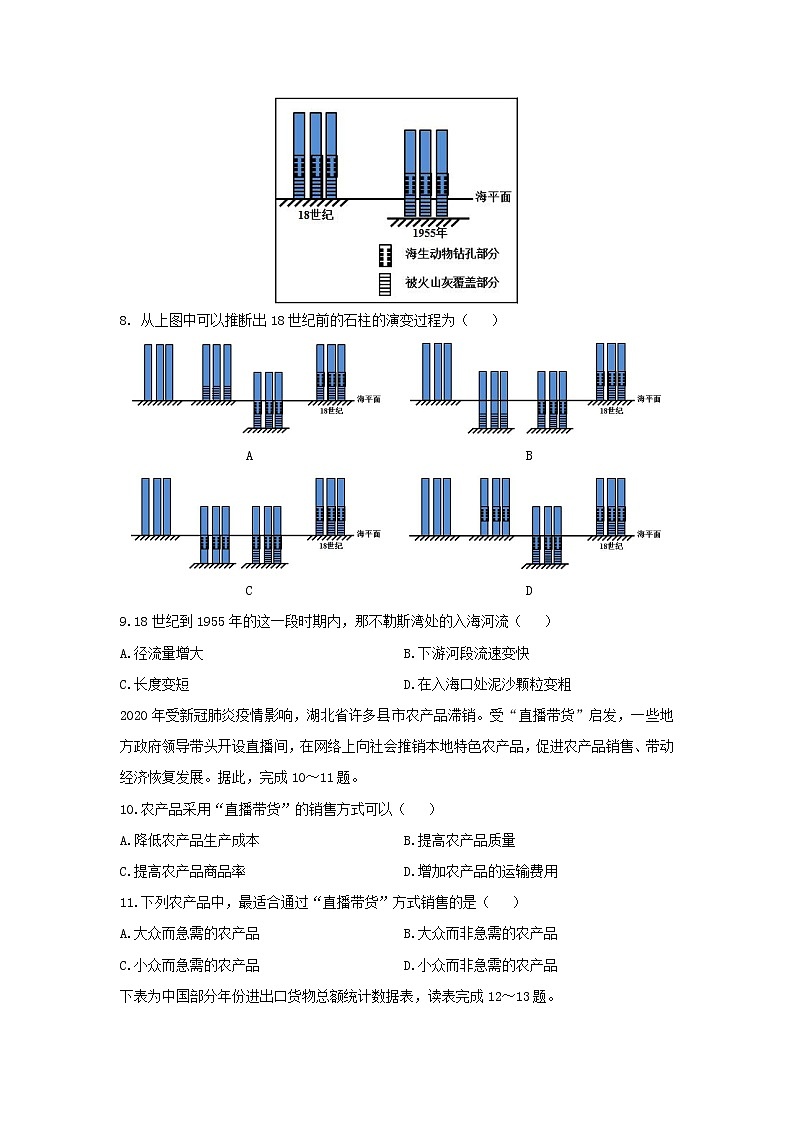 【地理】湖北省新高考联考协作体2019-2020学年高二下学期期末联考试卷03