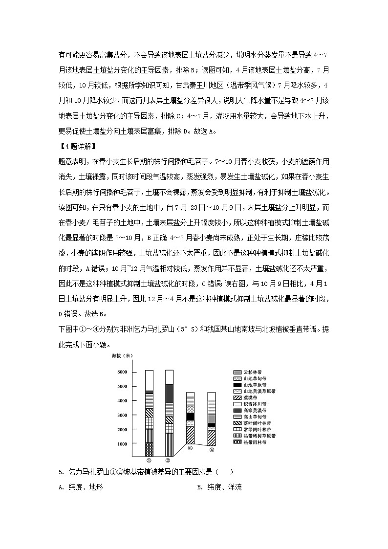 【地理】山东省菏泽市2019-2020学年高二下学期期末考试（B卷）试题（解析版）03