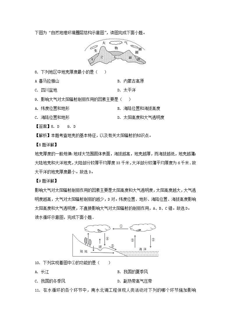 【地理】北京市昌平区新学道临川学校2019-2020学年高二上学期期中考试试题（解析版）03