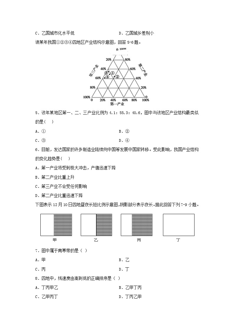 【地理】四川省棠湖中学2020-2021学年高二上学期第一次月考试题第2页