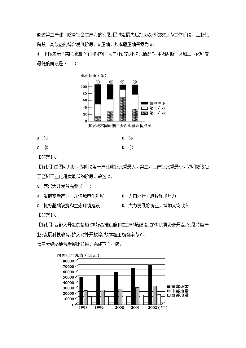【地理】河北省艺术职业中学2020-2021学年高二上学期第一次月考试题（解析版）第2页