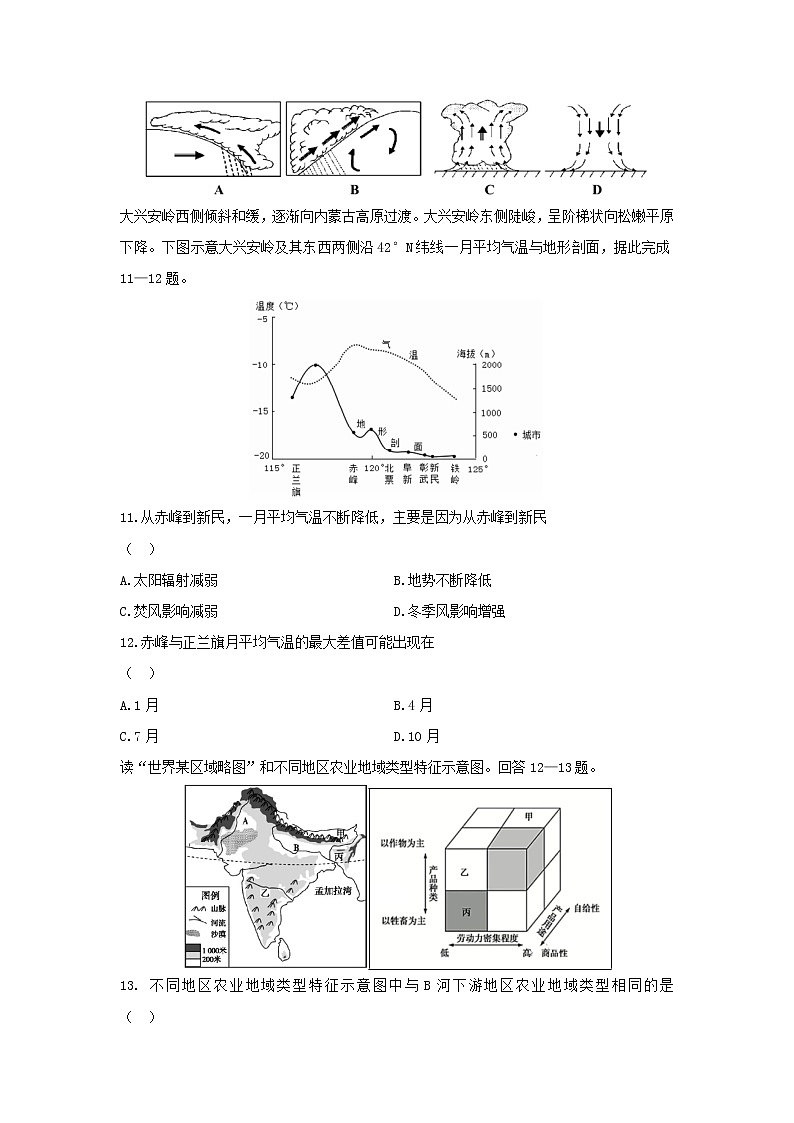 【地理】浙江省上海外国语大学附属宏达高级中学2020-2021学年高二10月月考试题第3页