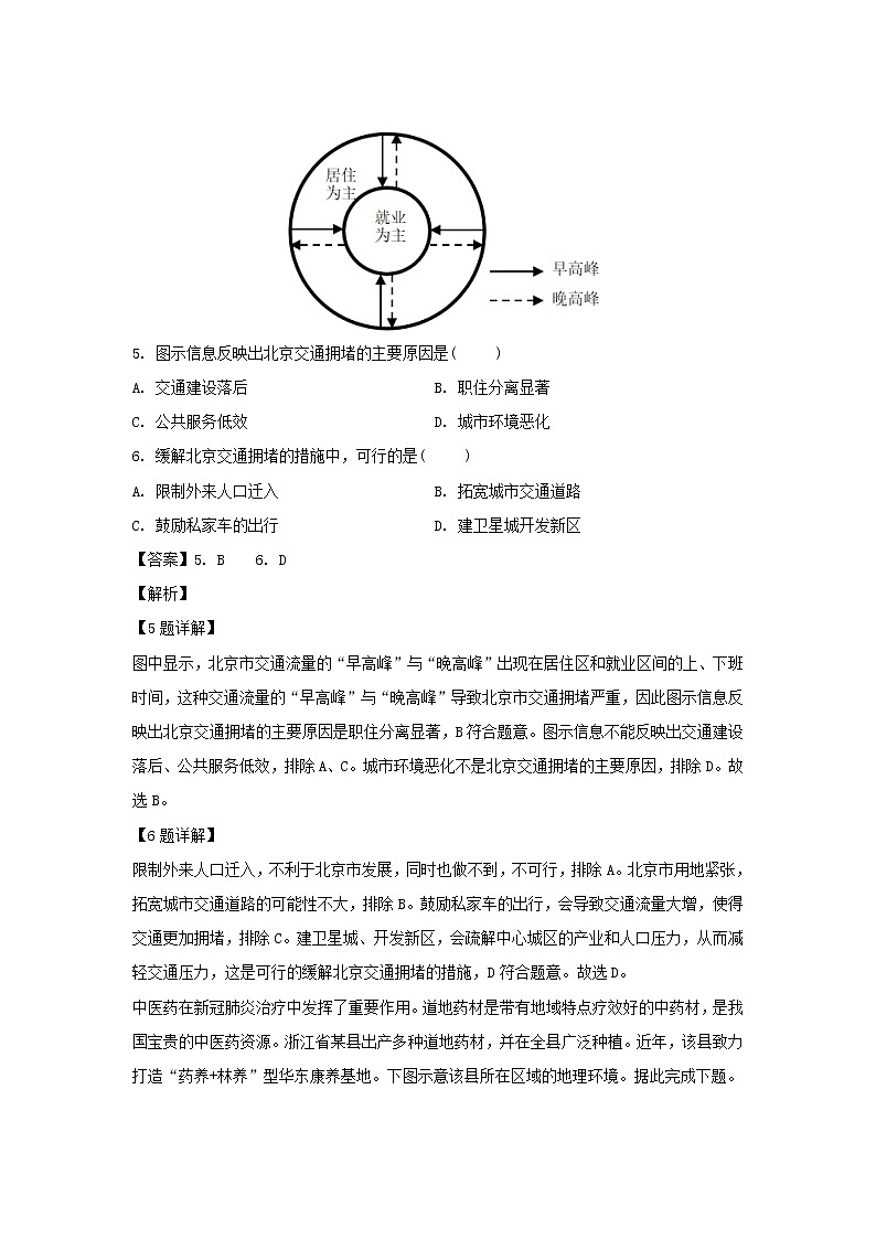 【地理】山东省聊城市九校2020-2021学年高二上学期第一次开学联考试题（解析版）03