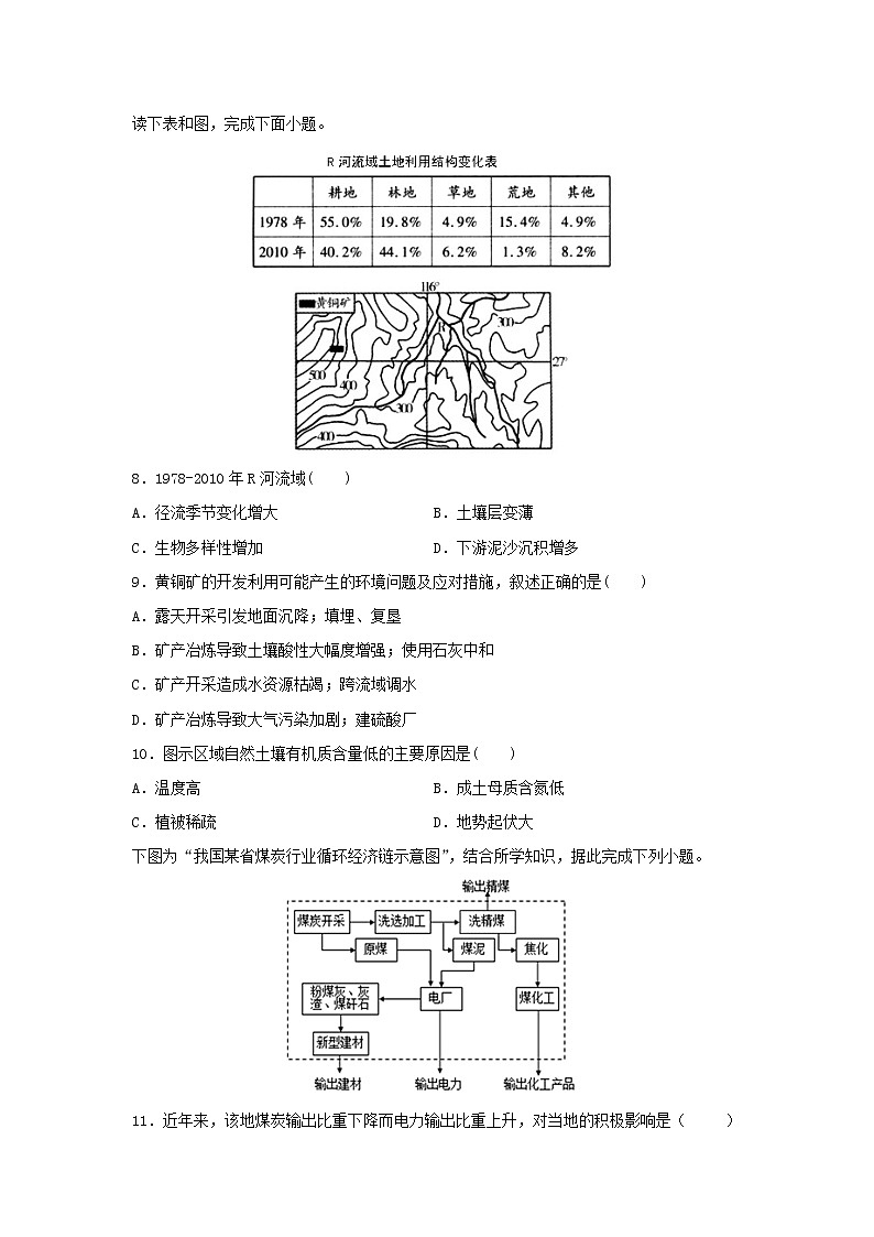 【地理】福建省南平市高中2020-2021学年高二上学期第三周试题（选考班）03